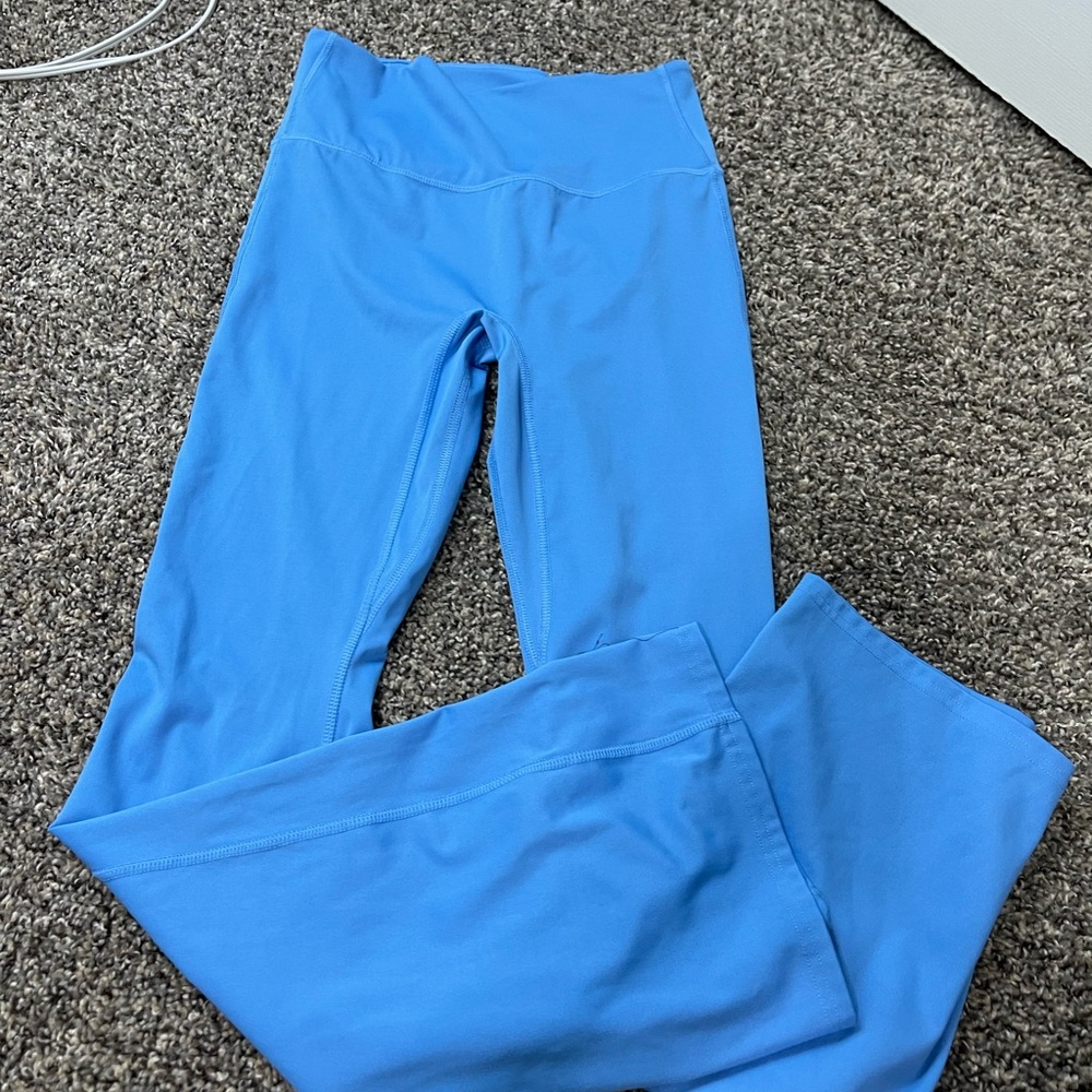 Blue Flare Leggings